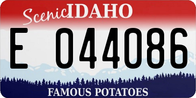 ID license plate E044086