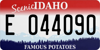 ID license plate E044090