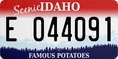 ID license plate E044091