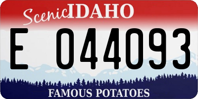 ID license plate E044093
