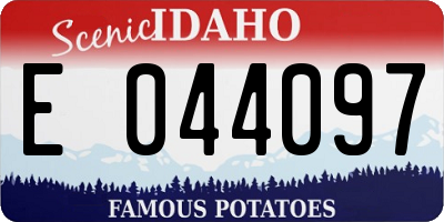 ID license plate E044097