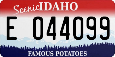 ID license plate E044099