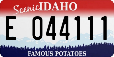 ID license plate E044111