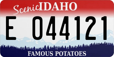ID license plate E044121