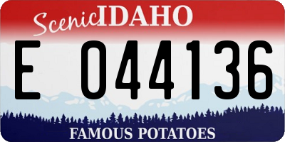 ID license plate E044136