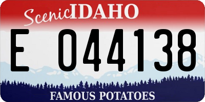 ID license plate E044138