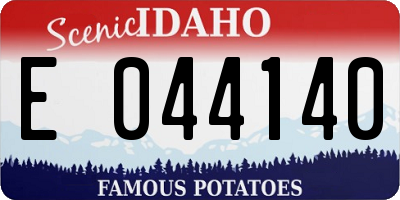 ID license plate E044140