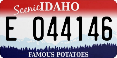 ID license plate E044146