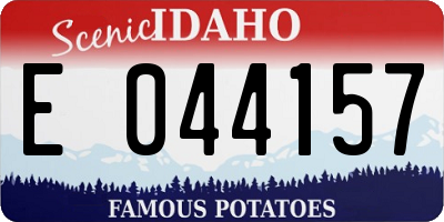 ID license plate E044157