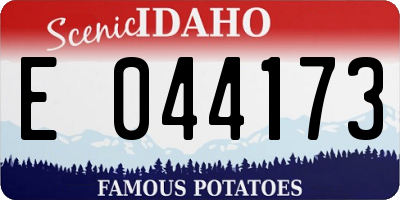 ID license plate E044173