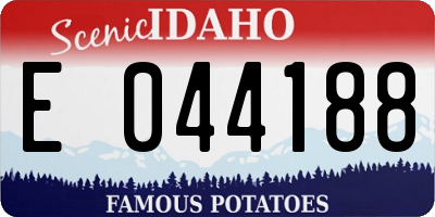 ID license plate E044188