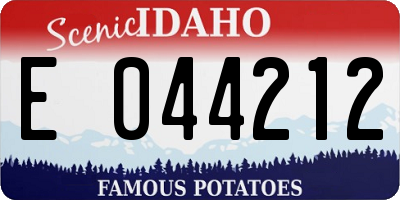 ID license plate E044212