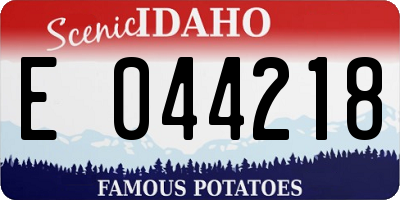 ID license plate E044218