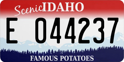 ID license plate E044237