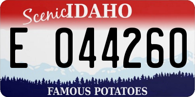 ID license plate E044260