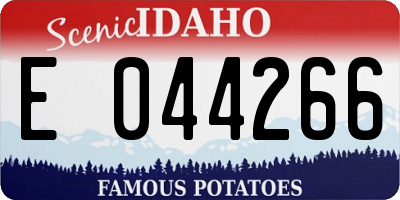 ID license plate E044266