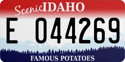 ID license plate E044269