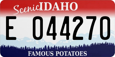 ID license plate E044270