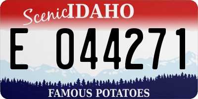 ID license plate E044271