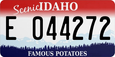 ID license plate E044272