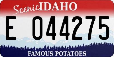 ID license plate E044275