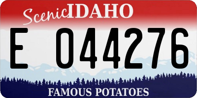 ID license plate E044276
