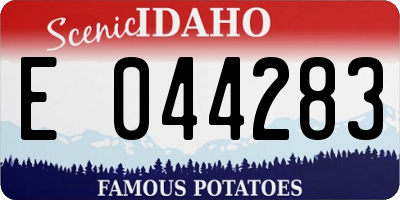 ID license plate E044283