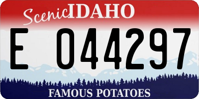 ID license plate E044297
