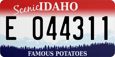 ID license plate E044311