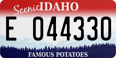 ID license plate E044330