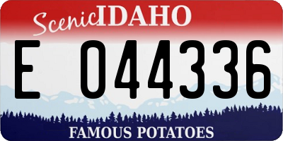 ID license plate E044336