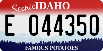 ID license plate E044350