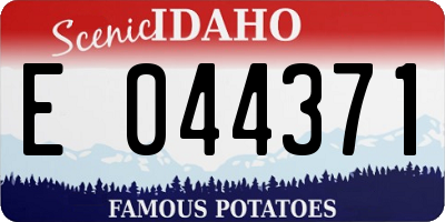 ID license plate E044371
