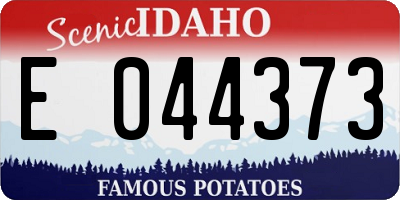 ID license plate E044373