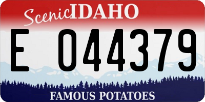 ID license plate E044379