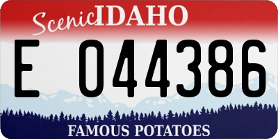 ID license plate E044386