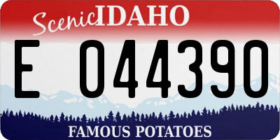 ID license plate E044390