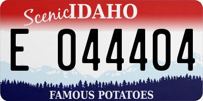 ID license plate E044404
