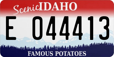 ID license plate E044413