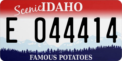 ID license plate E044414