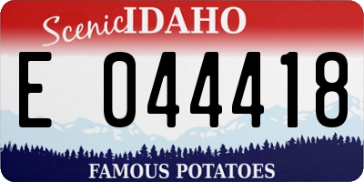 ID license plate E044418
