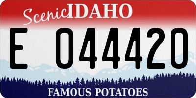 ID license plate E044420