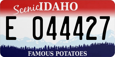 ID license plate E044427