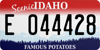 ID license plate E044428