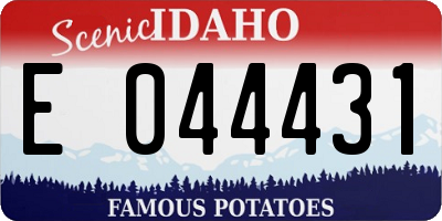 ID license plate E044431