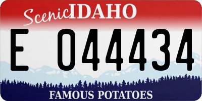 ID license plate E044434