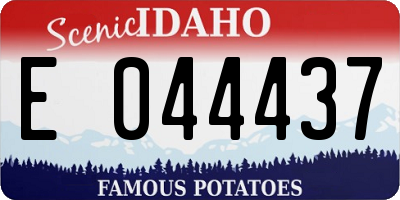 ID license plate E044437