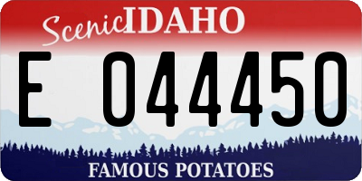 ID license plate E044450