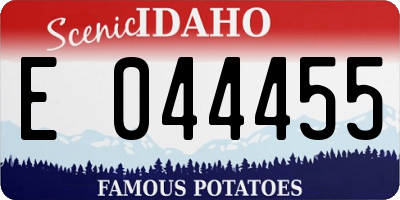 ID license plate E044455