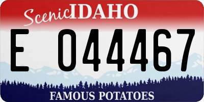 ID license plate E044467